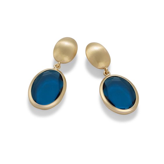 Orecchini Aquaforte Donna Caramelle Ovali in Argento Quarzo idrotermale H4180398 - H4180398